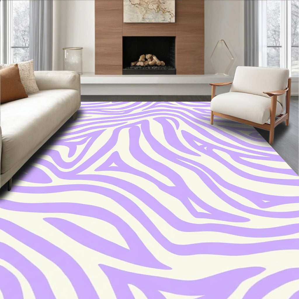 Lavender Animal Print Pattern Rug