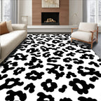 Bold Black Animal Print Pattern Rug