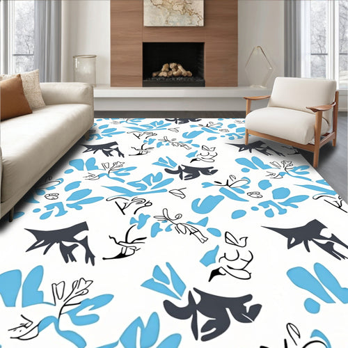 Abstract Marine Blue Scatter Rug