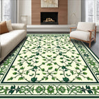 Green Vine And Floral Classic Design Rug