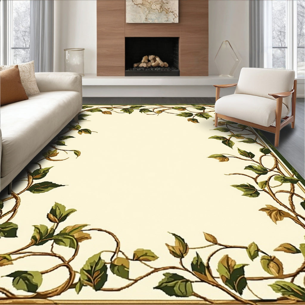 Vine And Leaf Pattern Rug
