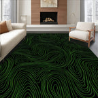 Modern Swirls Abstract Graphic Rug