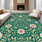 Whimsical Floral Vine Pattern Rug