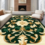 Ornate Floral Scrollwork Pattern Rug