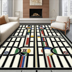 Bold Geometric Art Deco Pattern Rug