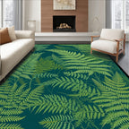 Forest Fern Botanical Print Rug
