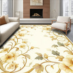 Elegant Floral Vine Border Design Rug