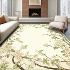 Delicate Floral Vine Creamy Background Rug