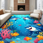 Ocean Friends Shark Pattern Rug