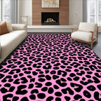 Pink Leopard Print Pattern Rug