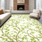 Delicate Vine With Green Leaves Rug