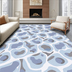 Abstract Organic Blue Tone Rug