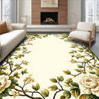 Elegant Floral Branches Botanical Design Rug
