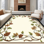 Vine Leaf Pattern Border Design Rug