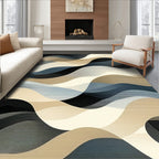 Abstract Wavy Gradient Texture Rug