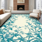 Art Nouveau Floral Vine Emerald Rug
