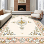 Ornate Floral Border medallion Design Rug