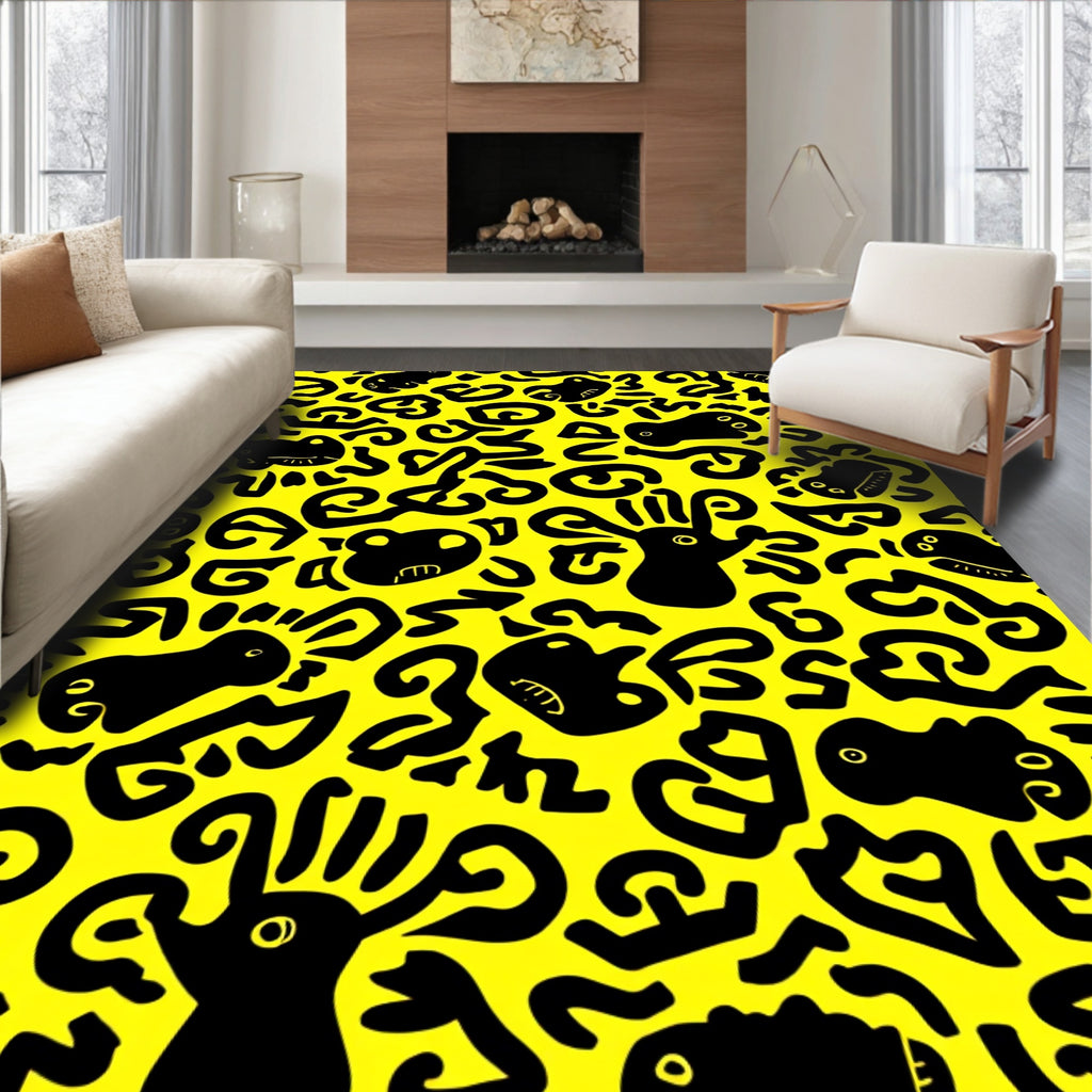 Whimsical Creature Pattern Rug