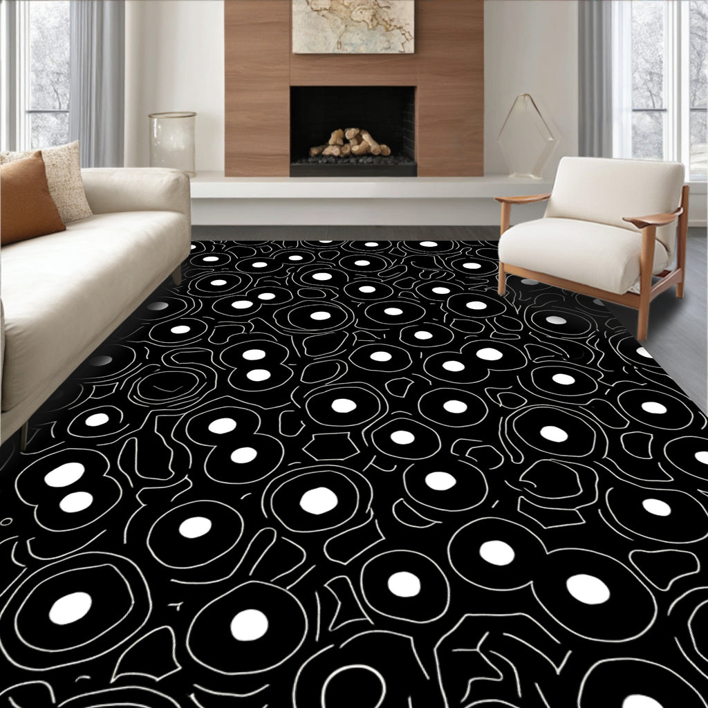 Abstract Circle Pattern Design Rug