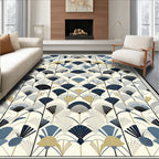 Art Deco Fan Floral Pattern Rug
