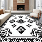 Classic Floral Scroll Pattern Rug