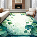 Dragonfly Floral Watercolor Pattern Rug