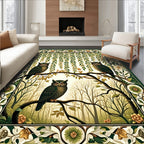 Forest Owl Willow Art Nouveau Rug