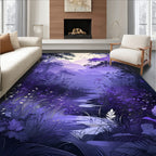Enchanted Forest Misty Purple Landscape Rug