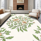 Elegant Peach Blossom Vine Pattern Rug
