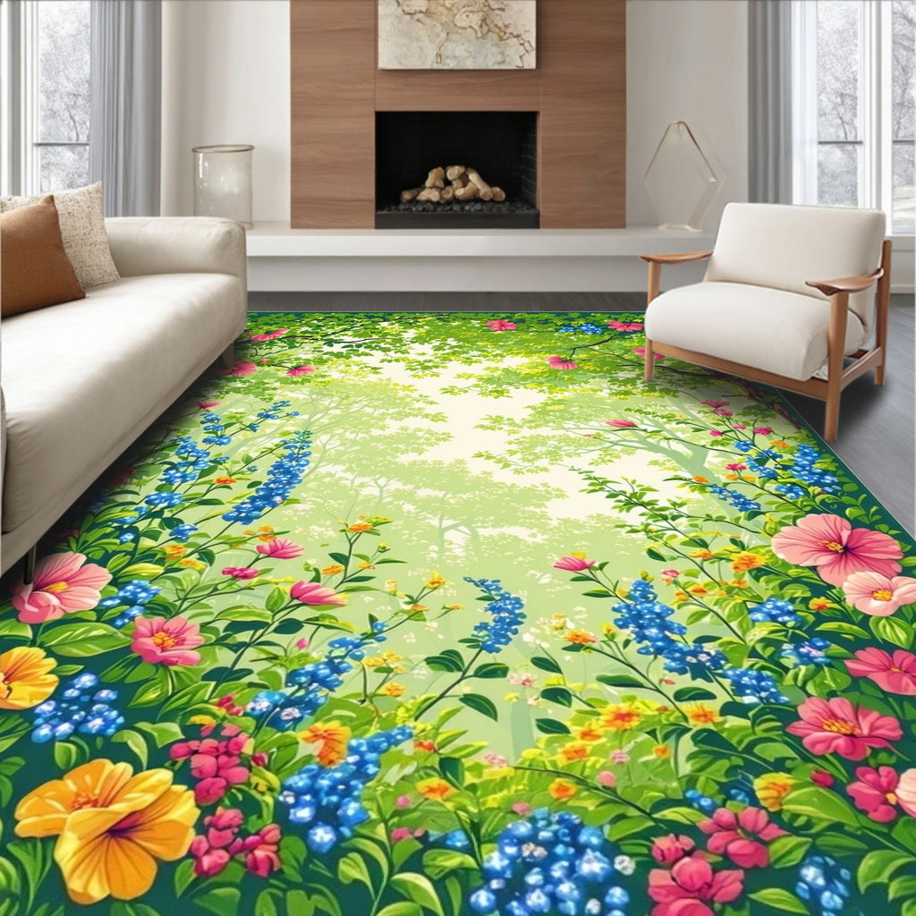 Enchanted Forest Floral Vines Rug