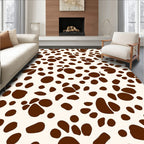 Brown Organic Spot Pattern Rug