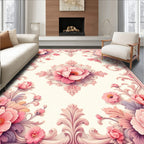 Elegant Floral Rococo Style Rug