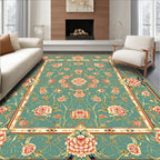 Jade Floral Vines Traditional Rug