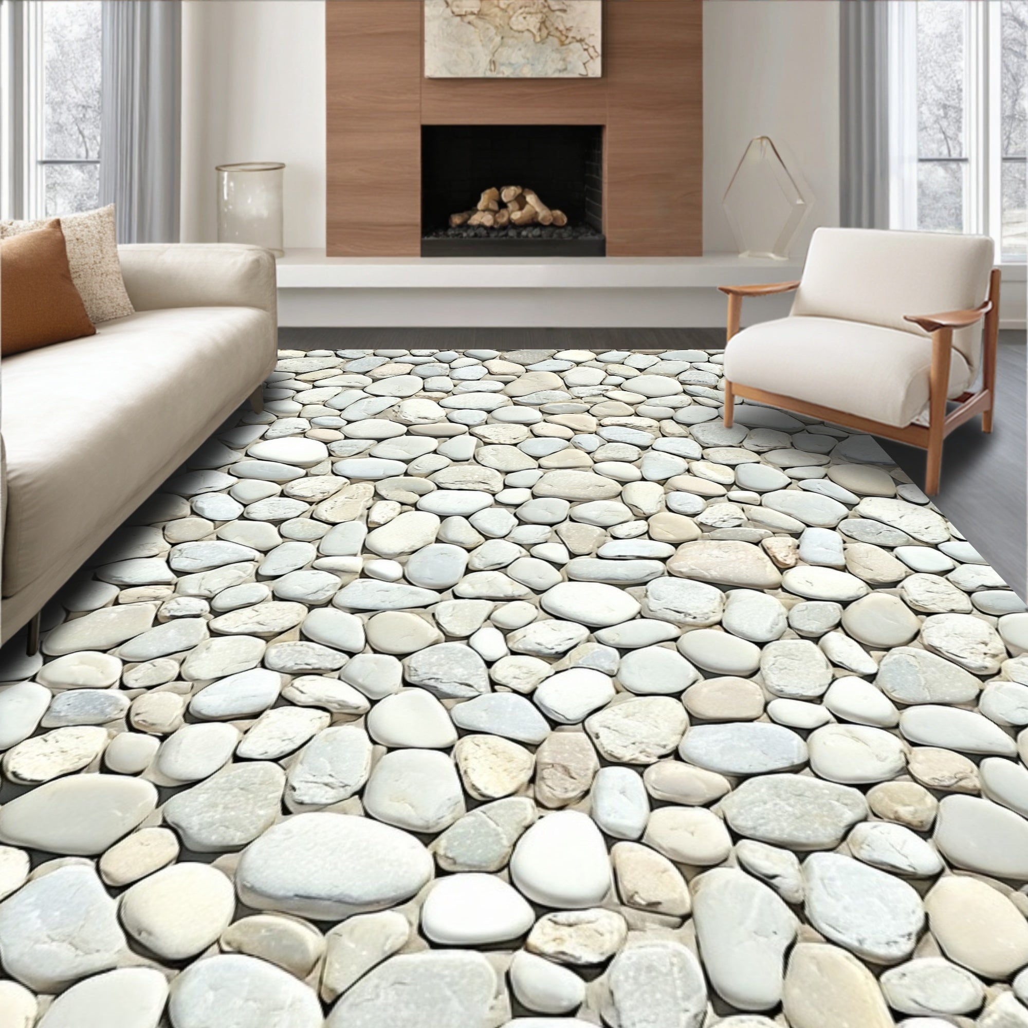 Pebble Mosaic Texture Rug