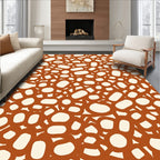 Terra Cotta Organic Abstract Pattern Rug