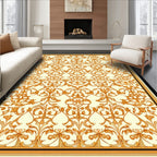 Aged Gold Floral Nouveau Rug