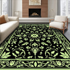 Art Nouveau Botanical Floral Pattern Rug