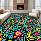 Vibrant Floral Pattern Rug