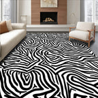 Bold Animal Print Stripe Design Rug