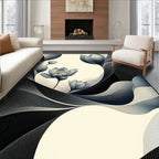 Ethereal Floral Waves Design Rug
