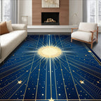 Celestial Sunburst Starry Night Rug