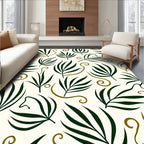 Tropical Leaf Vine Pattern Rug