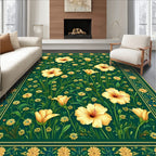 Botanical Floral Garden Pattern Rug