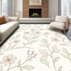 Botanical Art Floral Pattern Rug