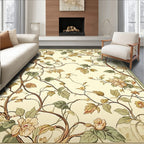 Vine And Floral Detailed Pattern Rug