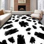 Abstract Brush Stroke Floral Pattern Rug