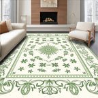 Art Nouveau Leaf And Floral Design Rug