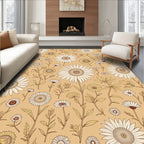 Botanical Daisy Garden Pattern Rug