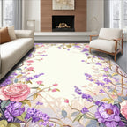 Floral vines with lavender and roses Rug