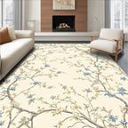 Blossom Branches On Cream Background Rug